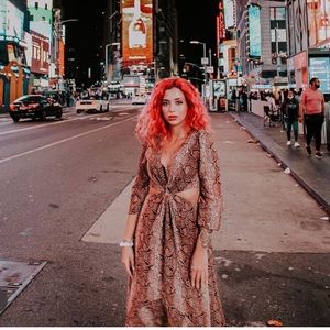 Snake print dress